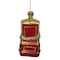 5.5" Red & Green Contemporary Train Christmas Ornament